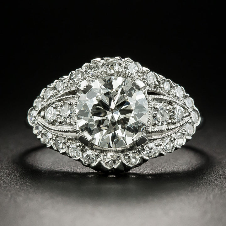 Mid-Century 1.16 Carat Diamond Engagement Ring - GIA J SI2