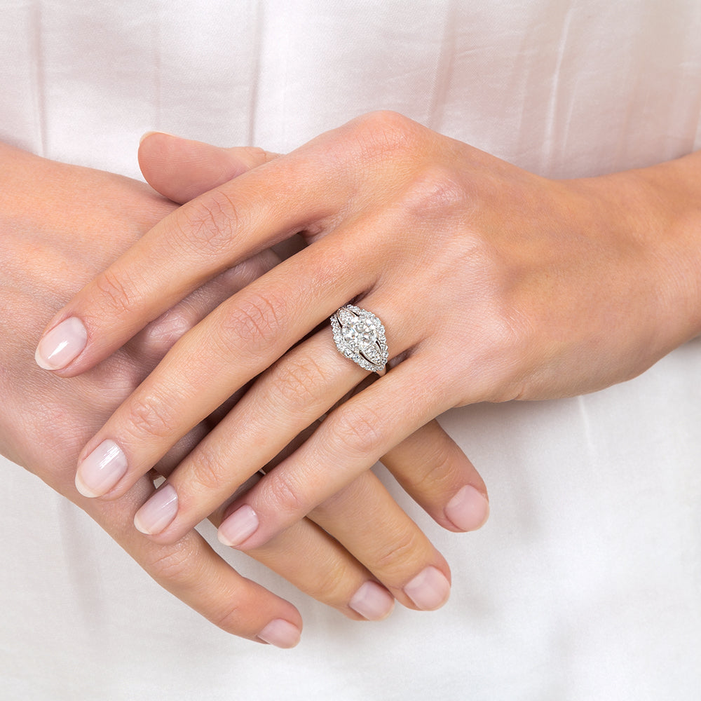 Mid-Century 1.16 Carat Diamond Engagement Ring - GIA J SI2 - 6