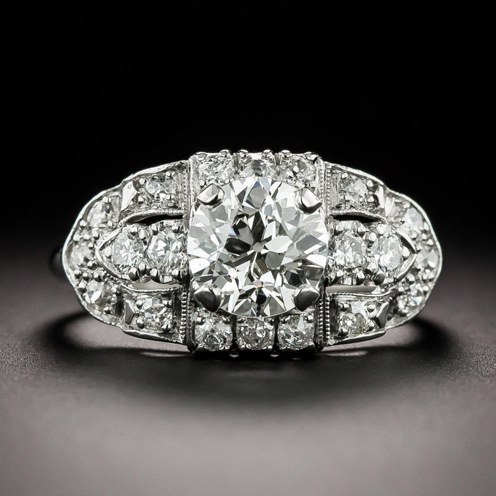 Mid-Century 1.28 Carat Diamond Engagement Ring - GIA  J VS1