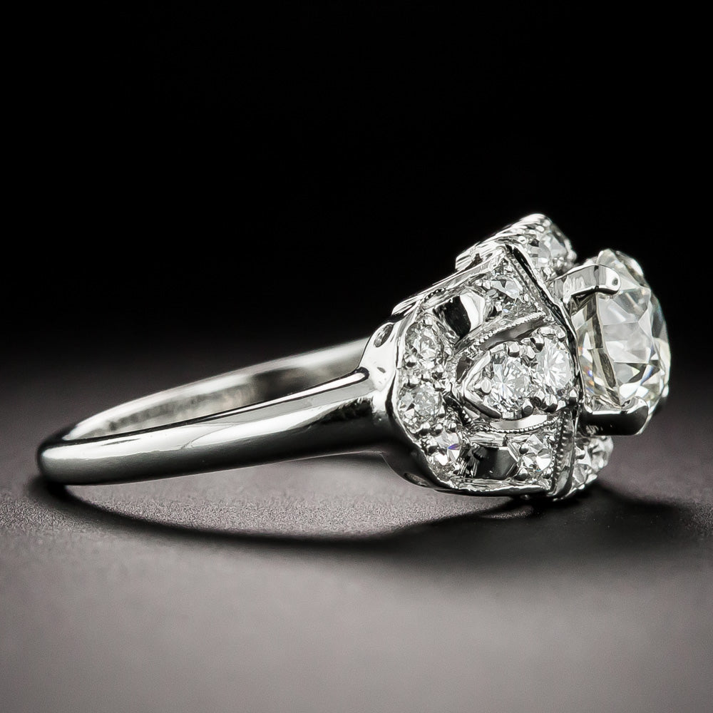 Mid-Century 1.28 Carat Diamond Engagement Ring - GIA  J VS1 - 4