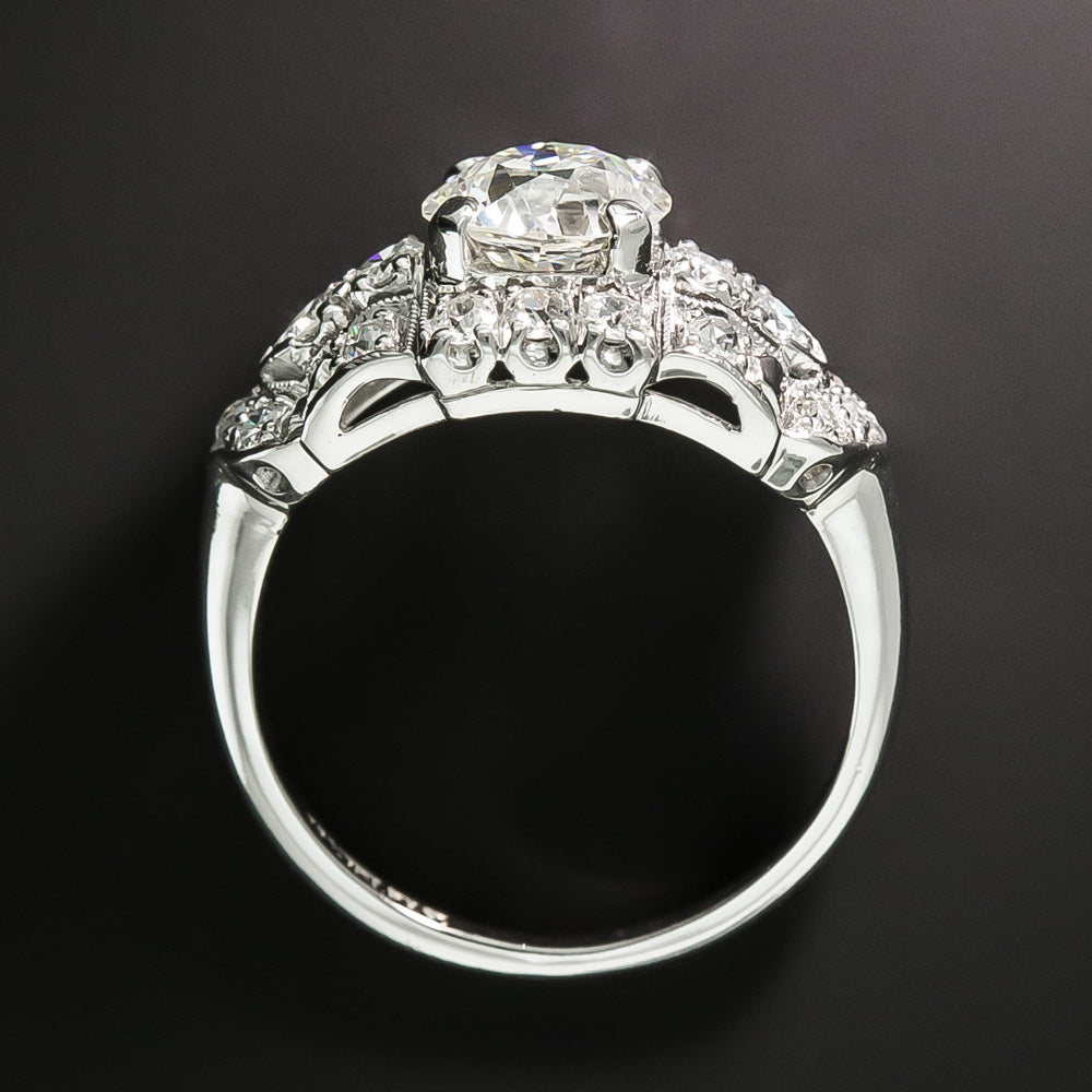 Mid-Century 1.28 Carat Diamond Engagement Ring - GIA  J VS1 - 5