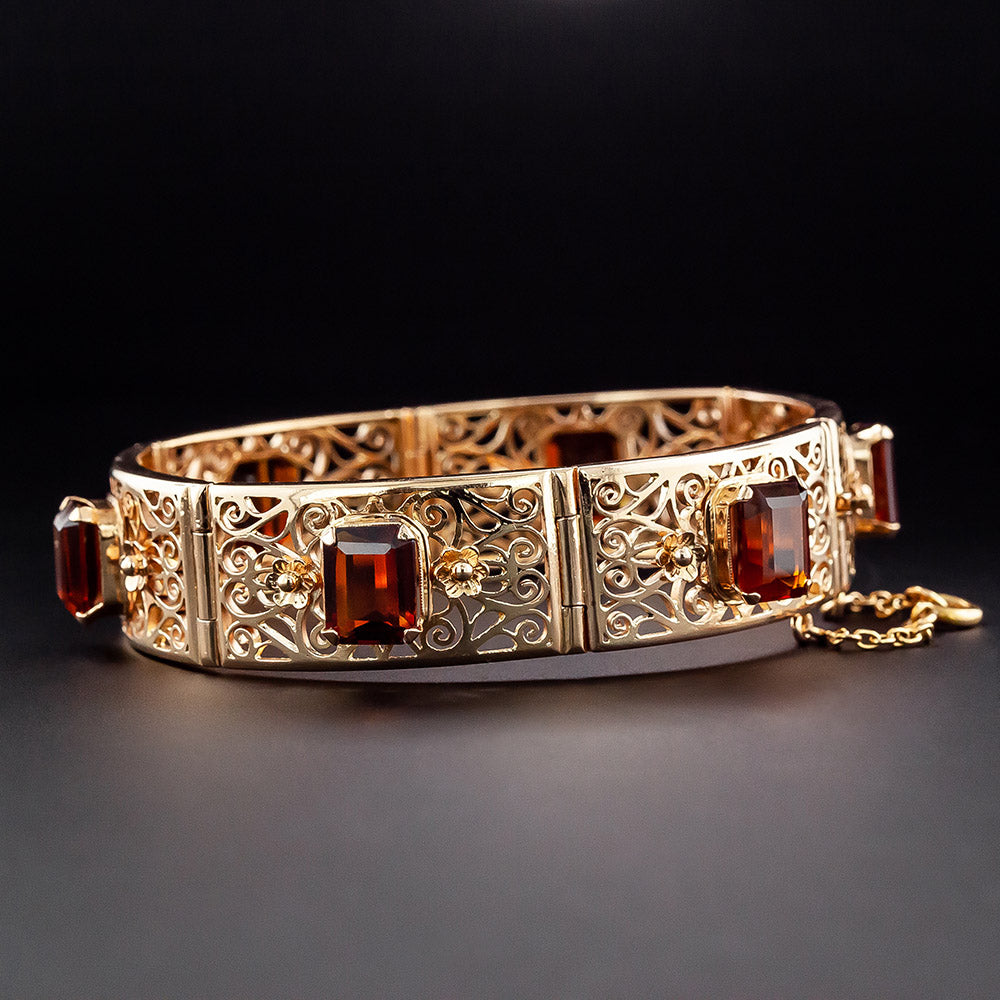 Mid-Century 18K Citrine Bracelet - 2