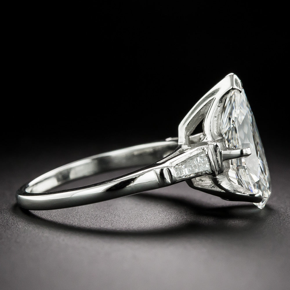 Mid-Century 3.19 Carat Pear-Shaped Diamond Ring - GIA  G VS2 - 3