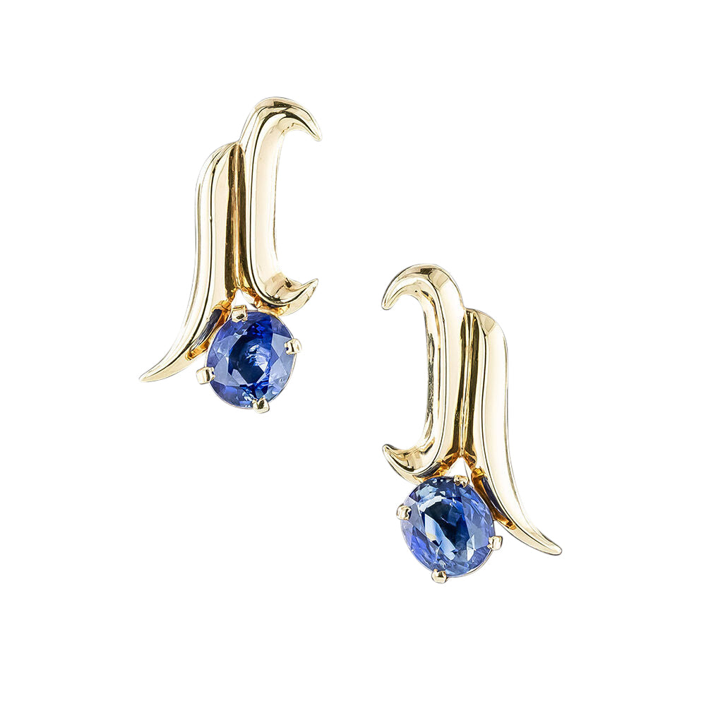 Mid-Century 4.50 Carat Sapphire Earrings - 3