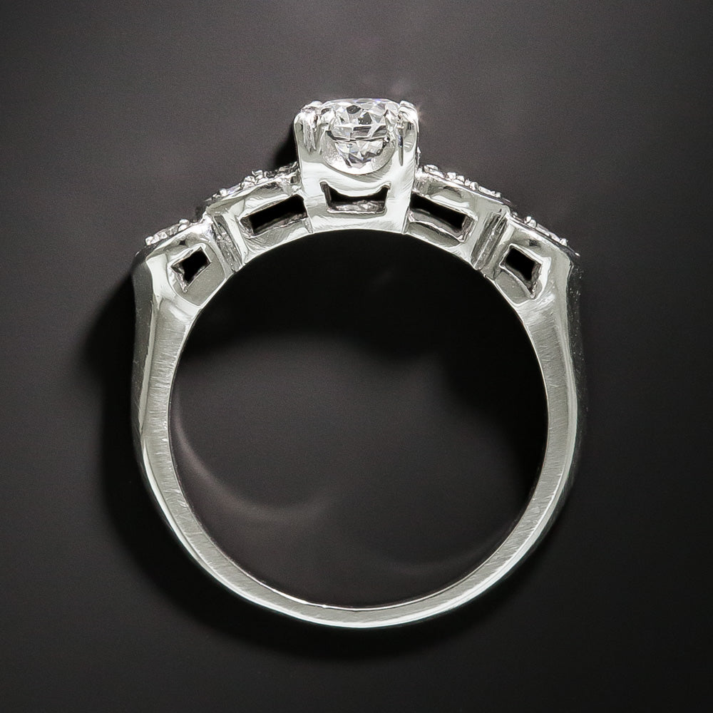 Mid-Century .50 Carat Diamond Engagement Ring - 4