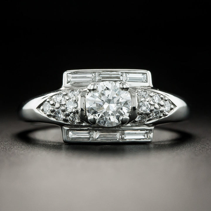 Mid-Century .54 Carat Diamond Engagement Ring