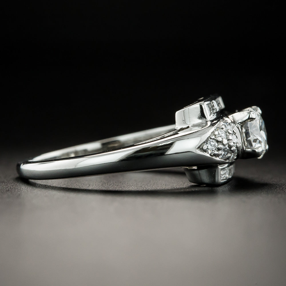 Mid-Century .54 Carat Diamond Engagement Ring  - 3