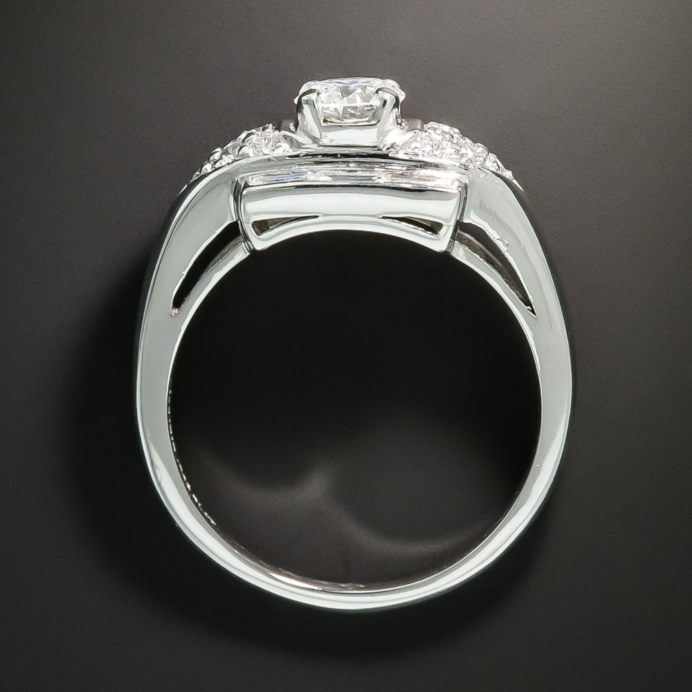 Mid-Century .54 Carat Diamond Engagement Ring  - 4
