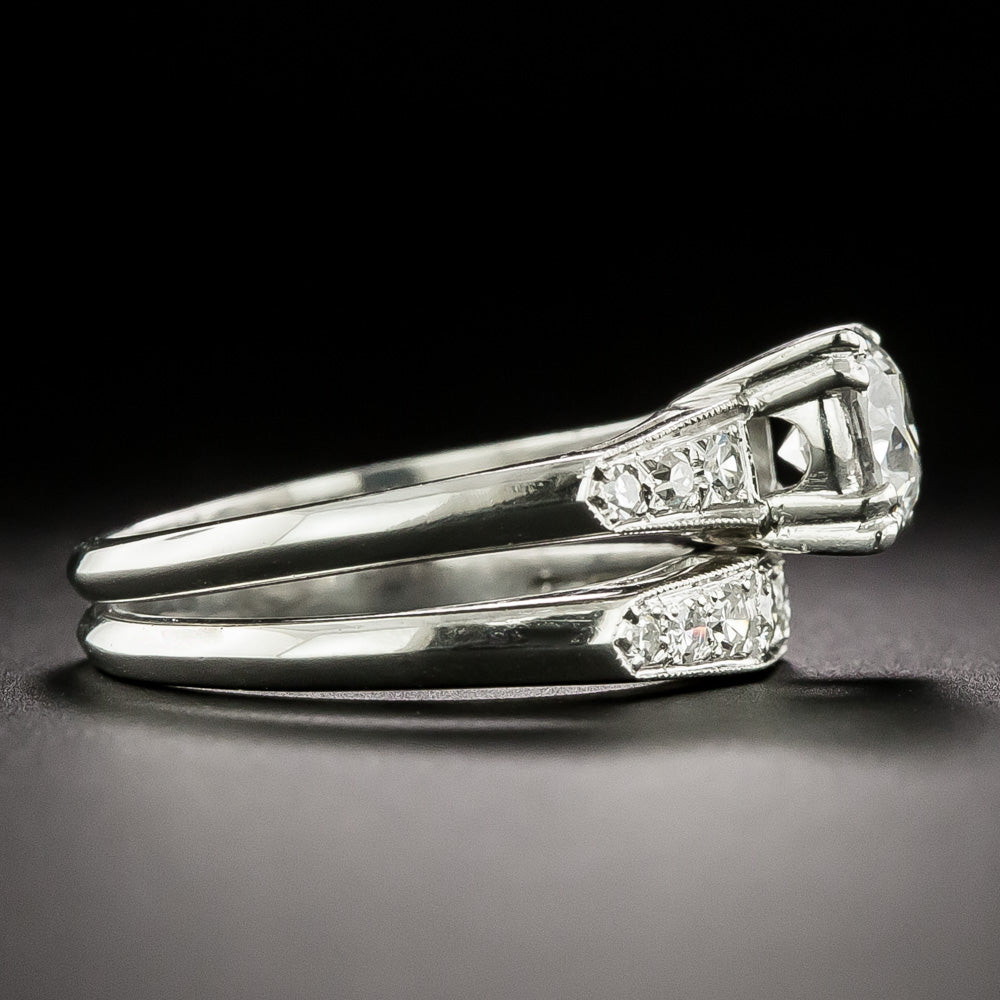 Mid-Century .80 Carat Diamond Engagement Set - 2
