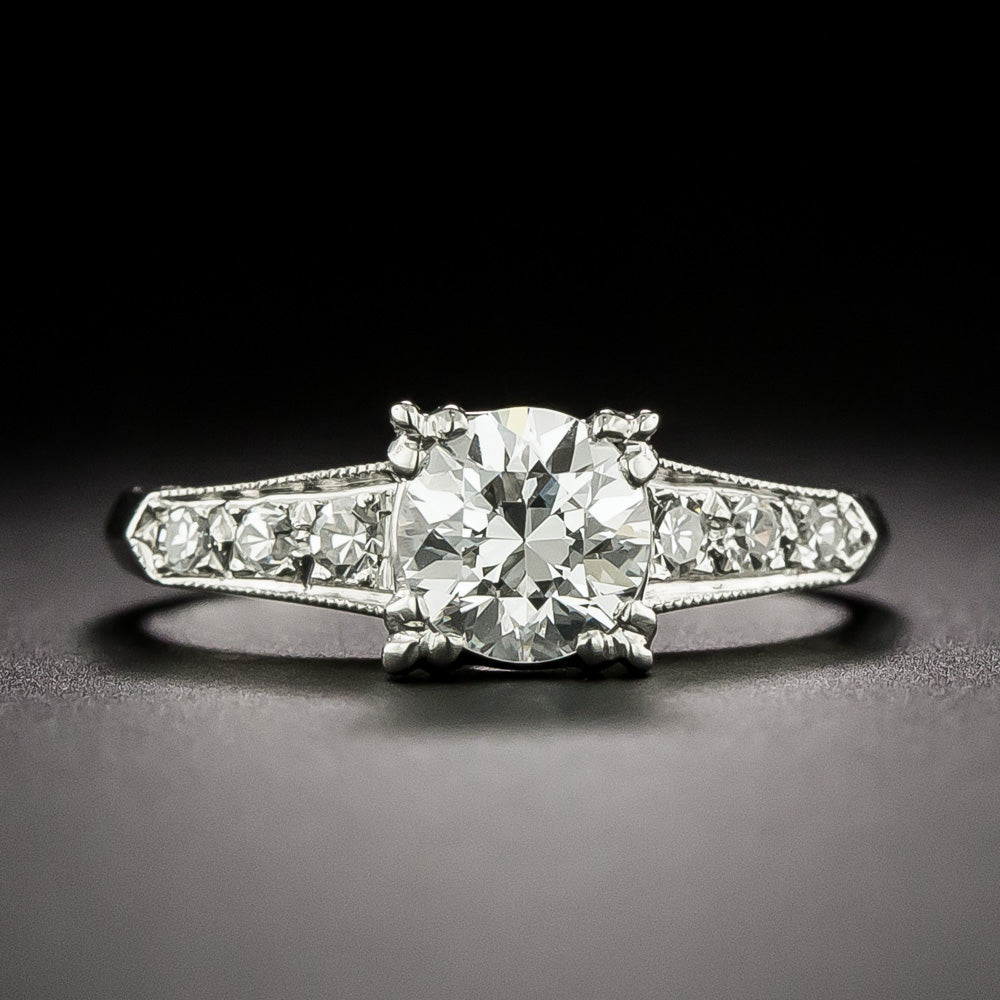 Mid-Century .80 Carat Diamond Engagement Set - 3