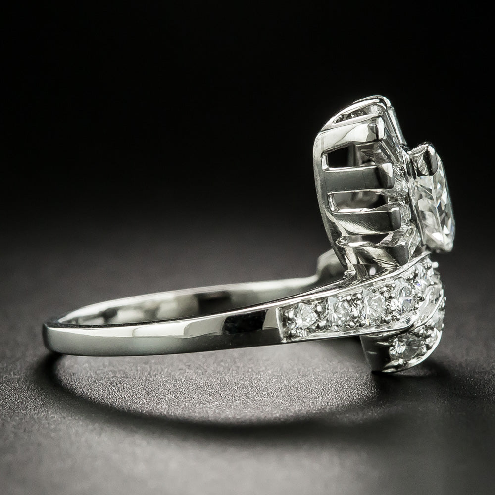 Mid-Century .80 Carat Marquise Diamond Ring - 3