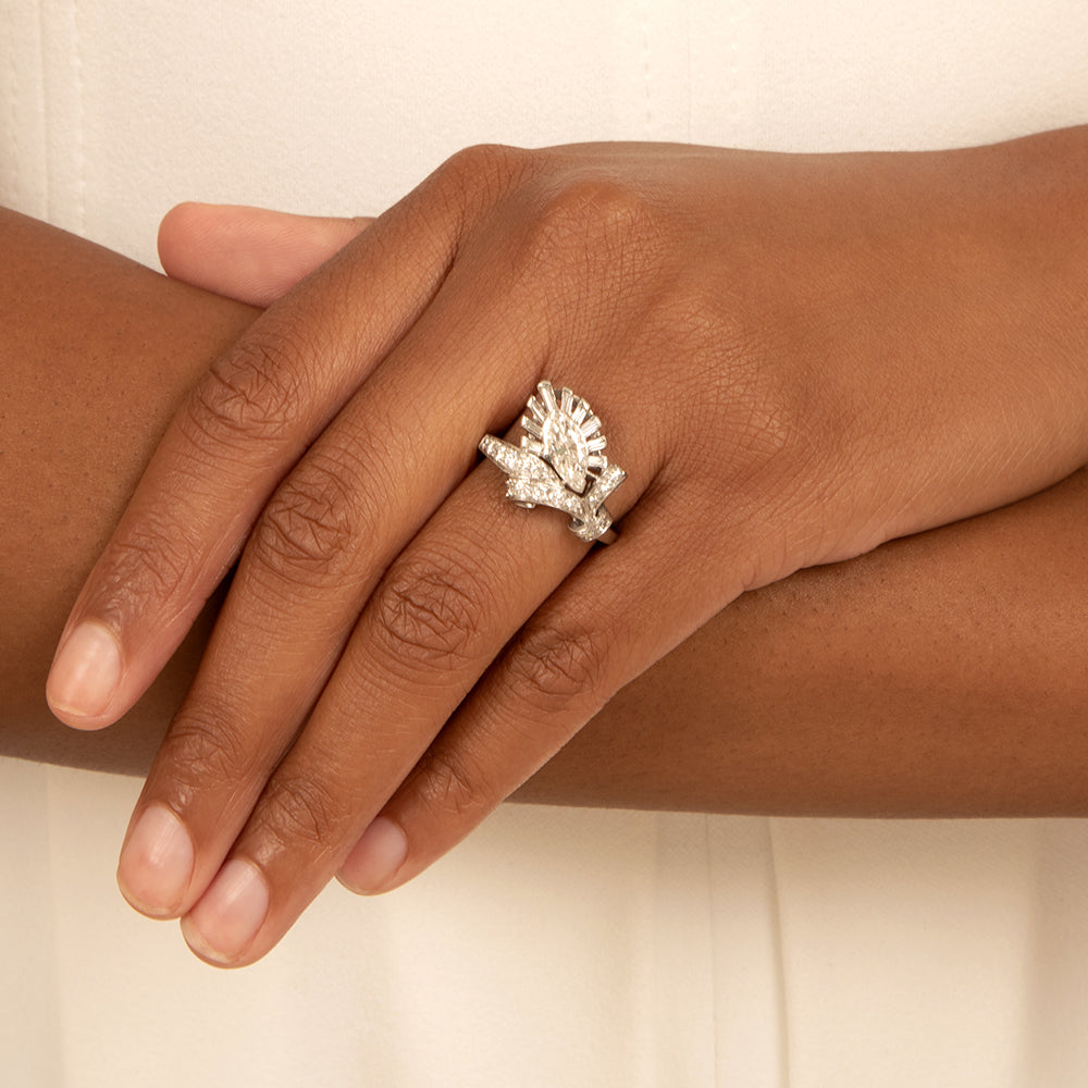 Mid-Century .80 Carat Marquise Diamond Ring - 7