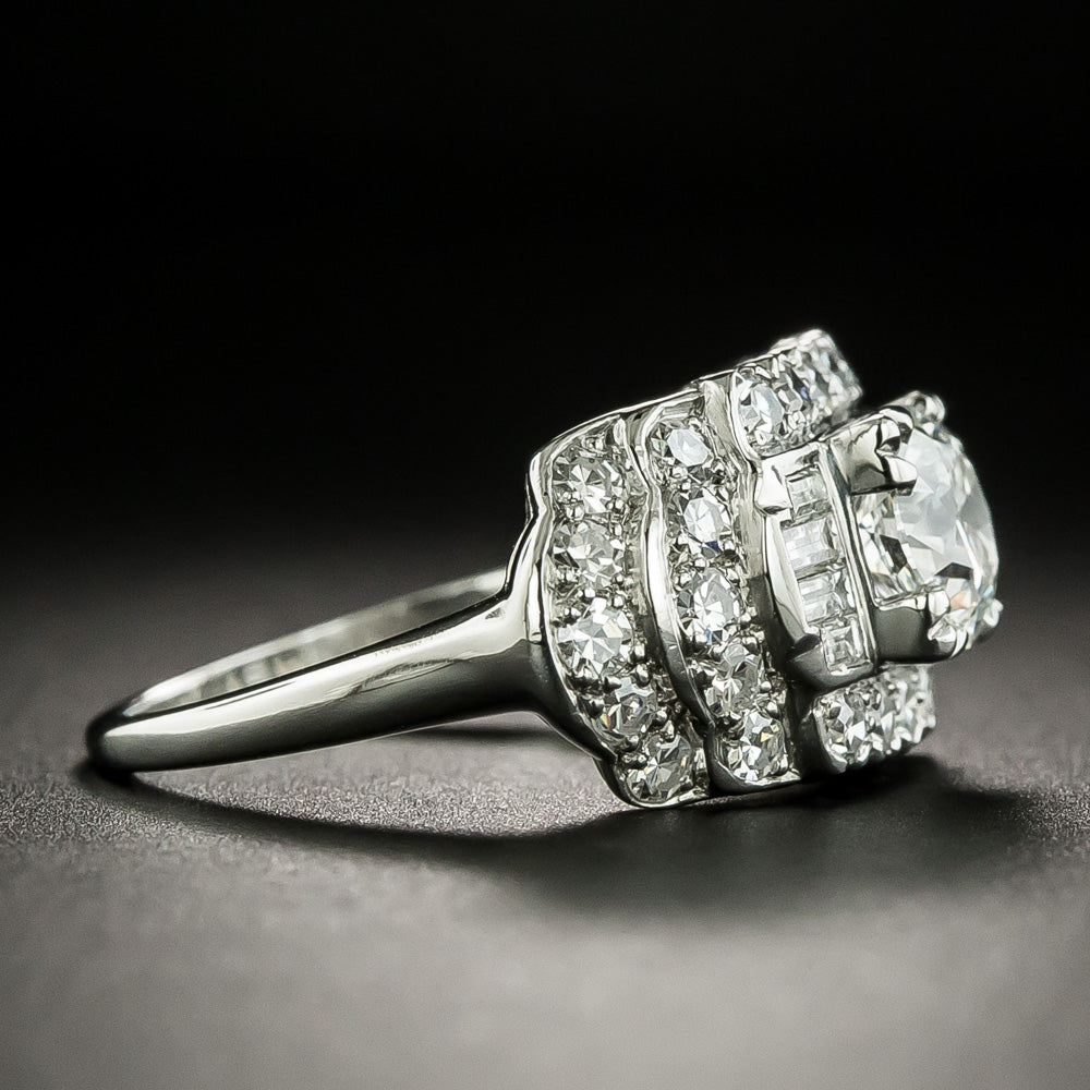 Mid-Century .83 Carat Diamond Engagement Ring by Granat Brothers - GIA G SI1  - 4