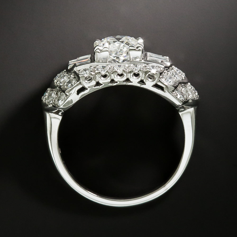 Mid-Century .83 Carat Diamond Engagement Ring by Granat Brothers - GIA G SI1  - 5