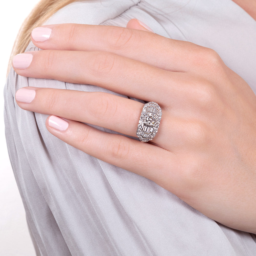 Mid-Century .83 Carat Diamond Engagement Ring by Granat Brothers - GIA G SI1  - 6