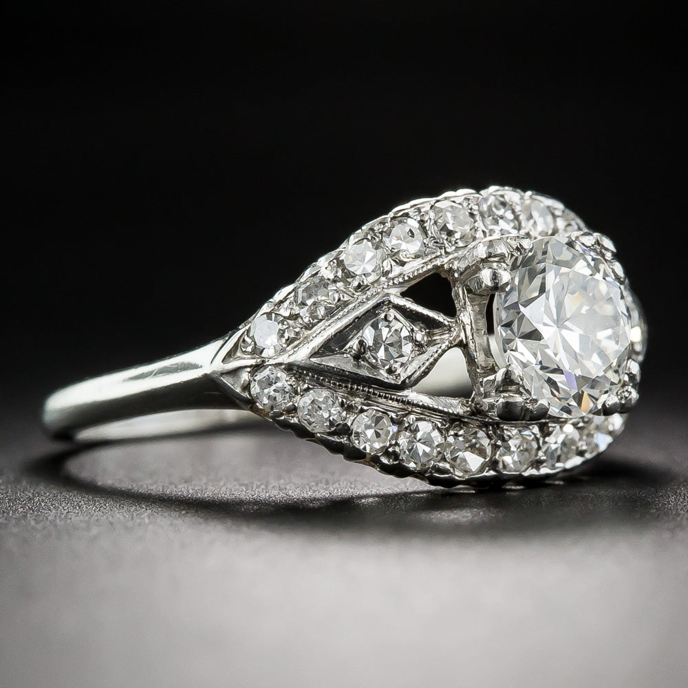 Mid-Century .93 Carat Diamond Ring - GIA G SI2 - 7