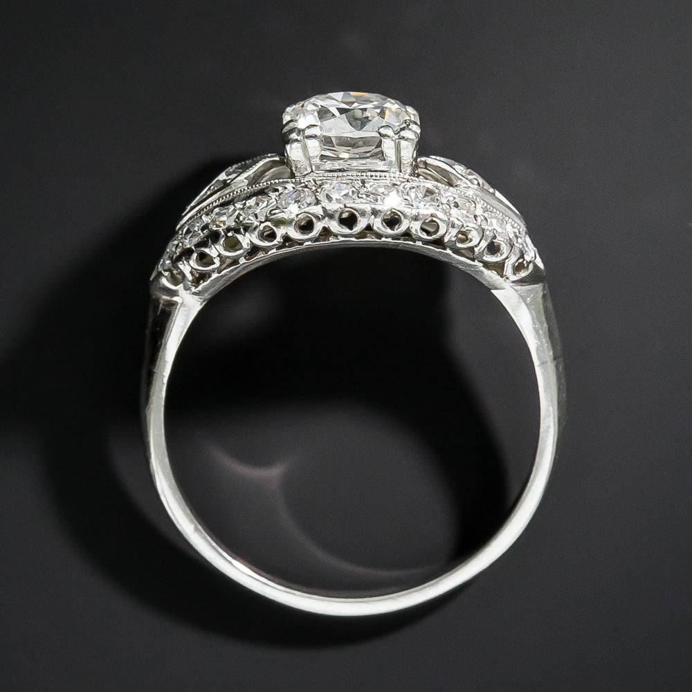 Mid-Century .93 Carat Diamond Ring - GIA G SI2 - 9