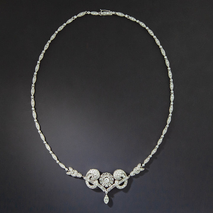 Mid-Century Centerpiece Diamond Necklace