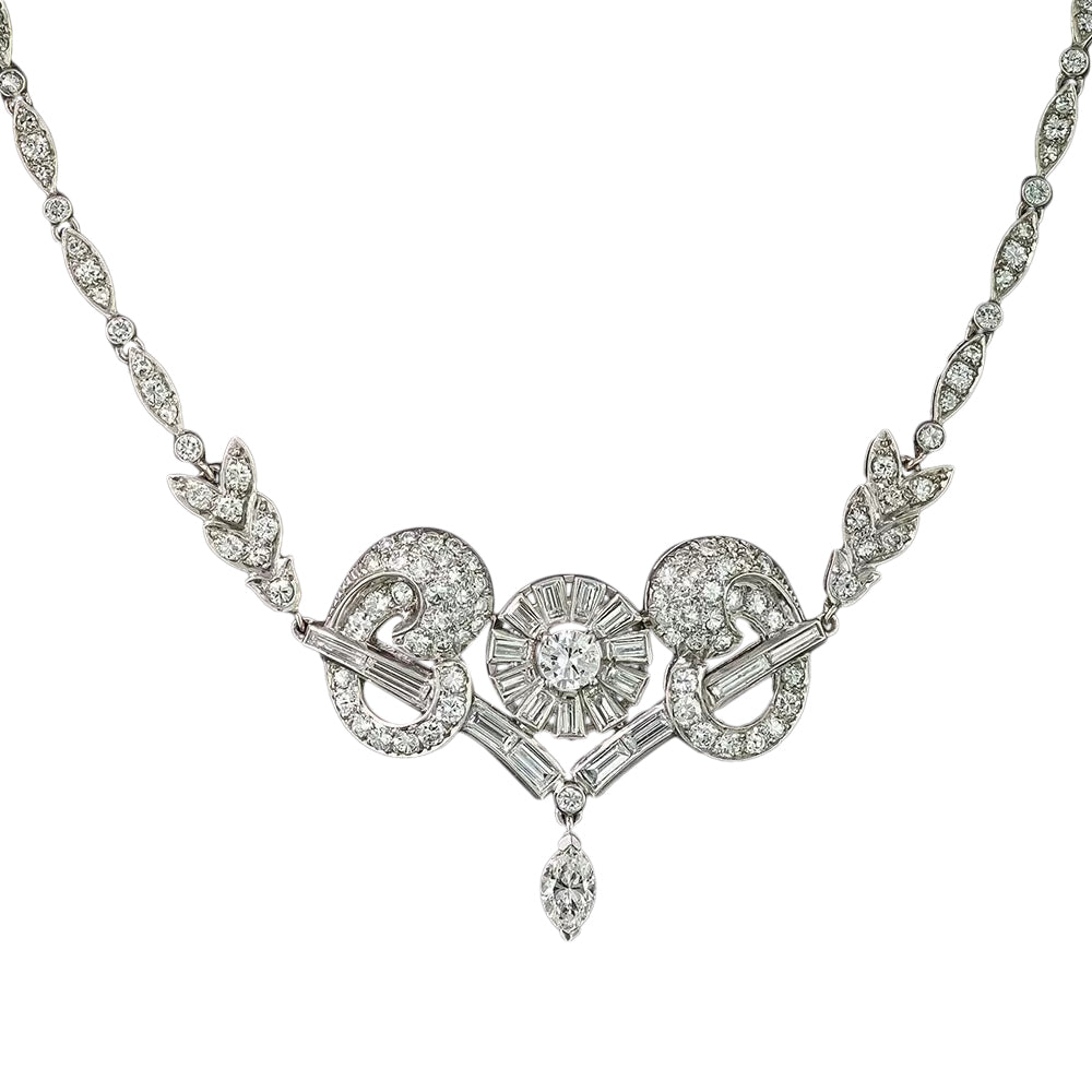 Mid-Century Centerpiece Diamond Necklace - 3