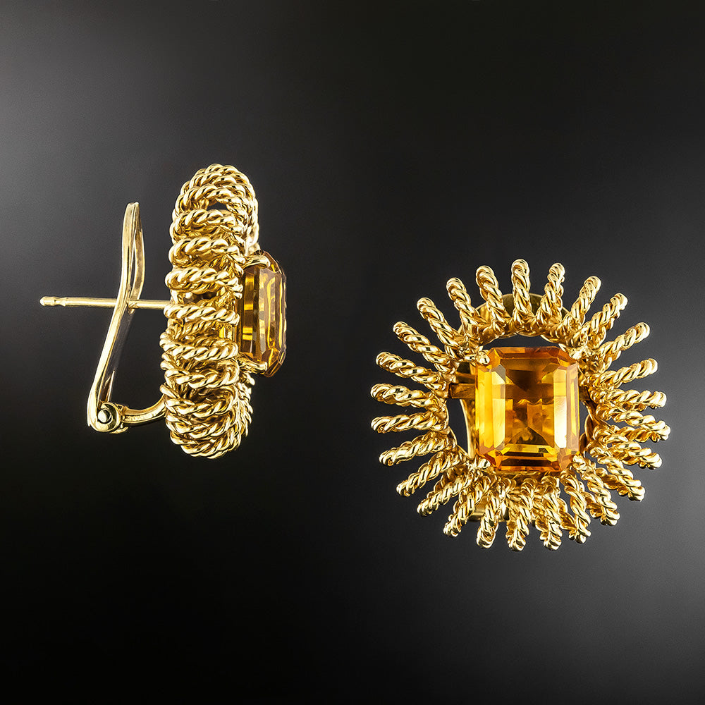 Mid-Century Citrine Earrings by Marianne Ostier - 3