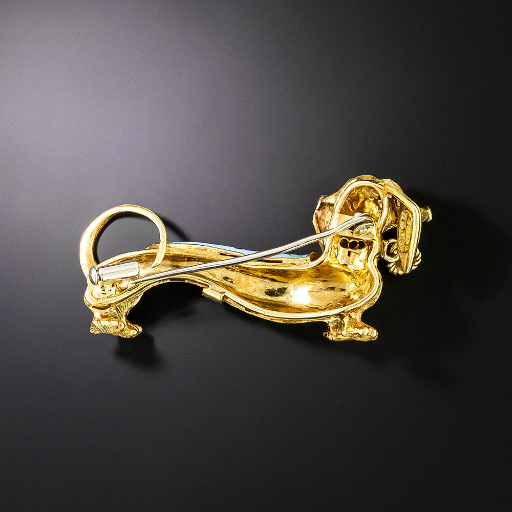 Mid-Century Dachshund Brooch - 3