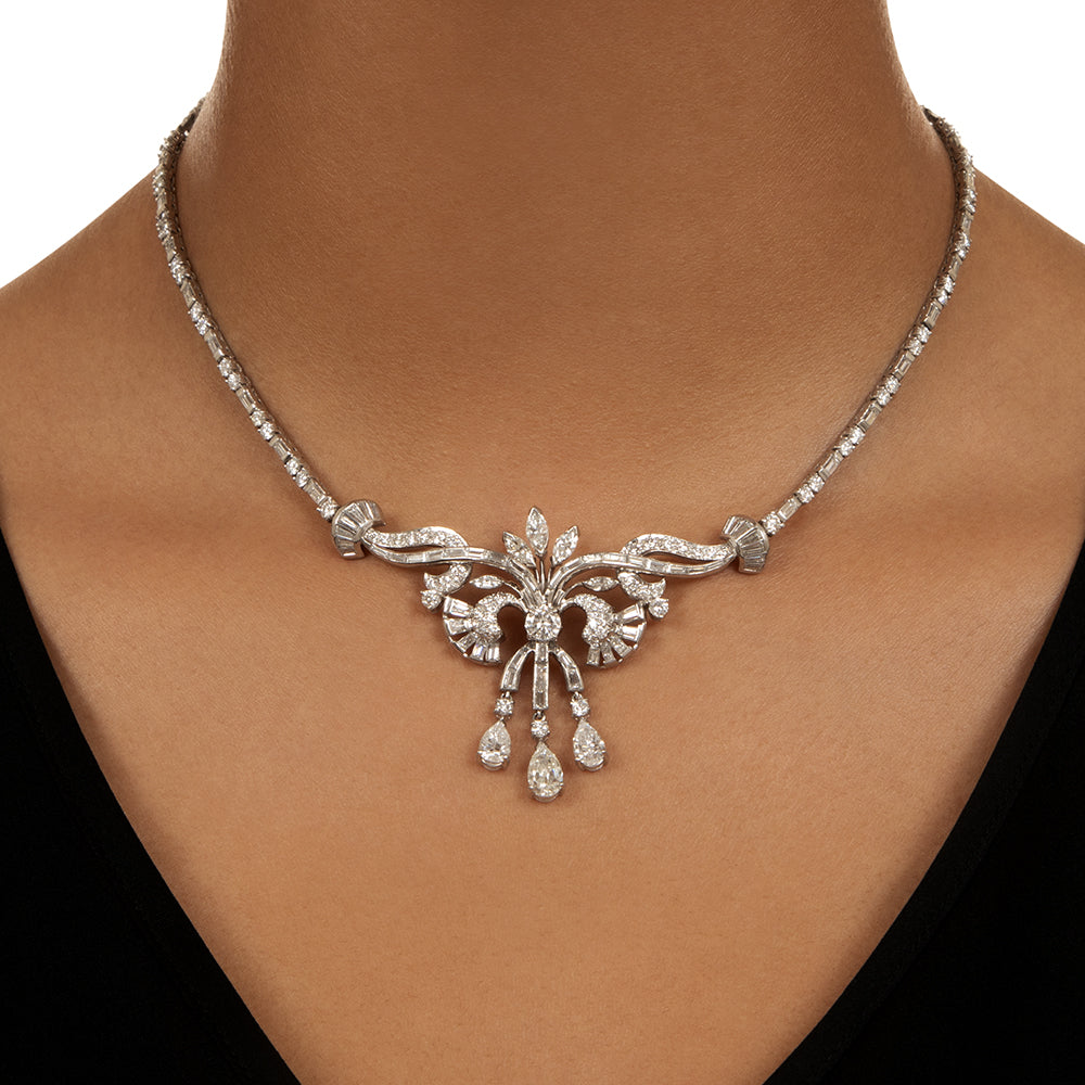 Mid-Century Diamond Collar Necklace - 4