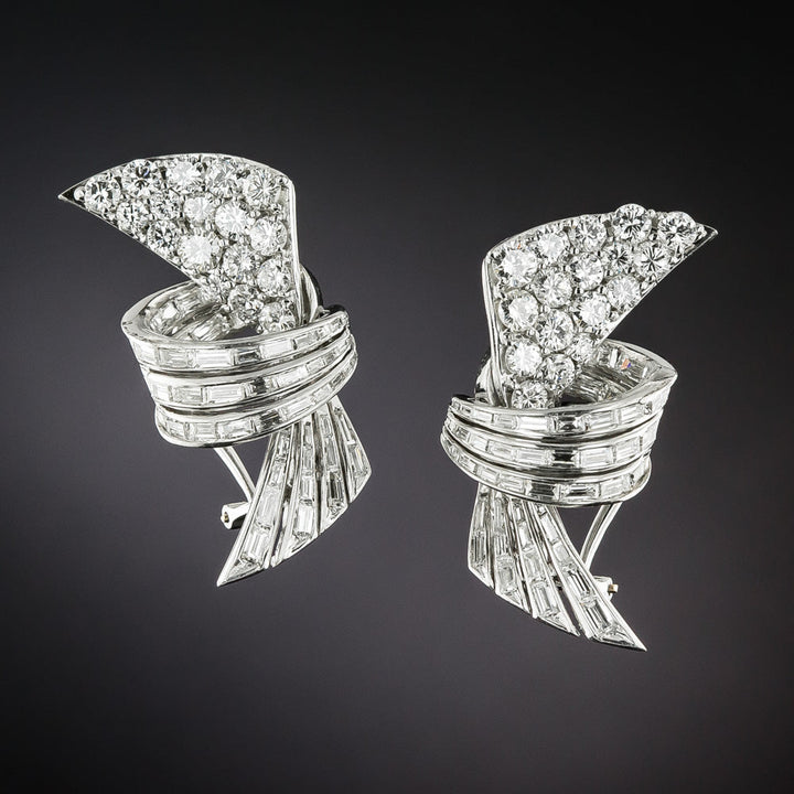 Mid-Century Diamond Earrings