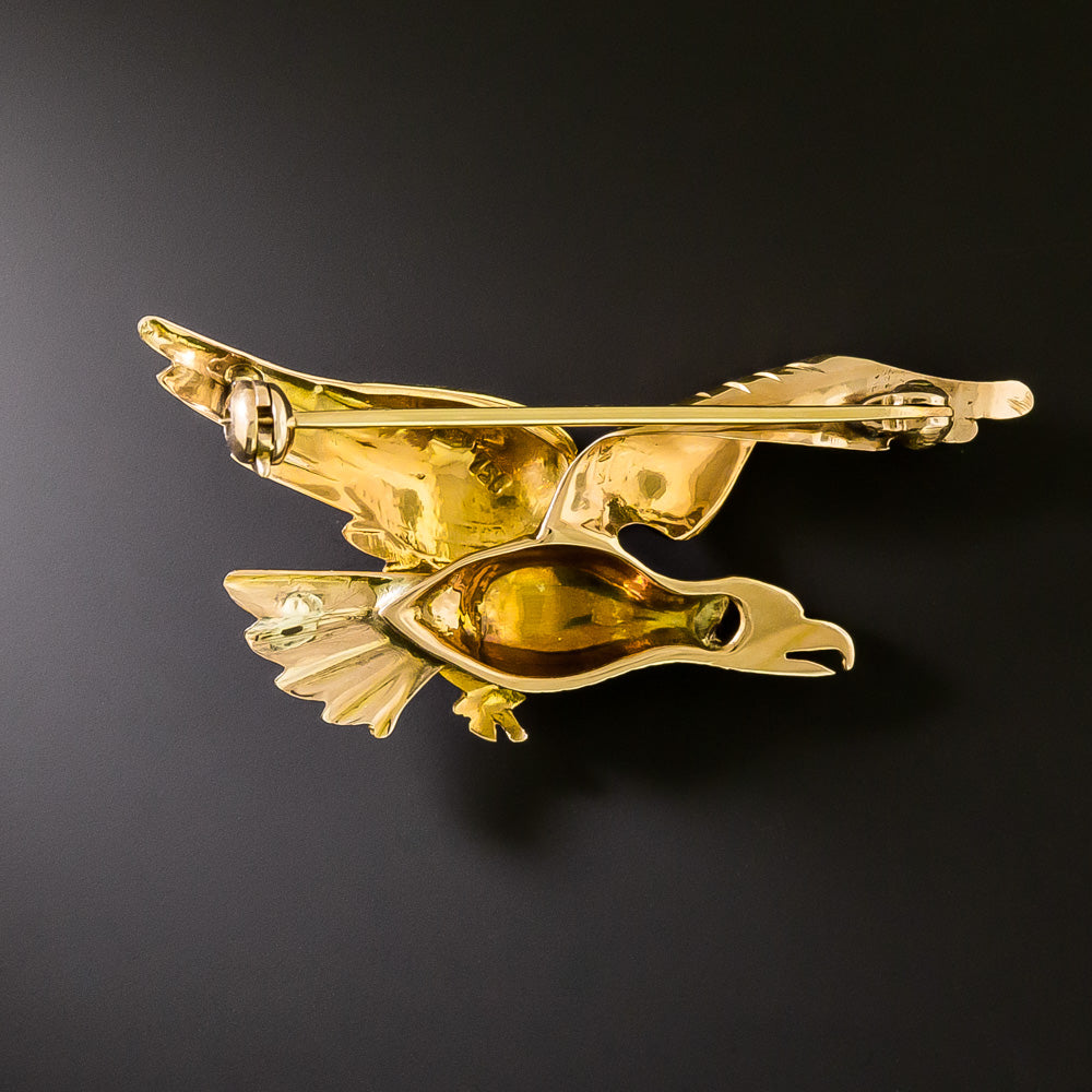 Mid-Century Flying Eagle Brooch - 4