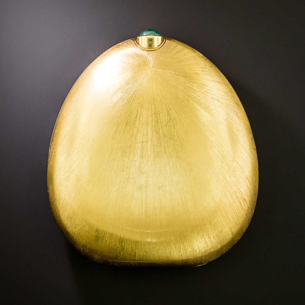 Mid-Century Italian 18K Emerald Compact - 2
