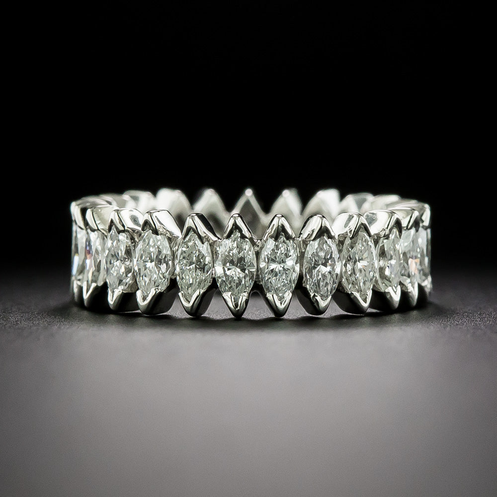 Mid-Century Marquise Diamond Eternity Band, Size 5 1/4 - 4