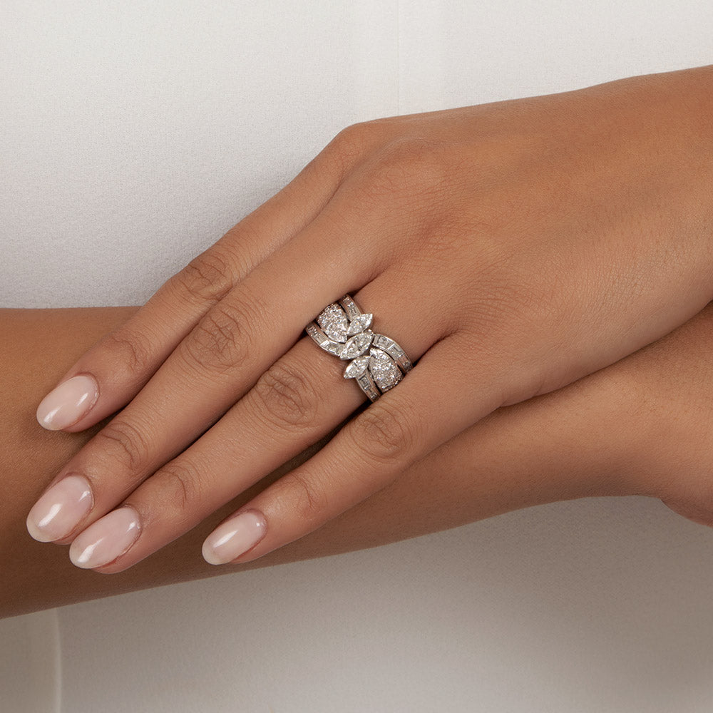 Mid-Century Marquise Diamond Ring, Size 6 3/4 - 6