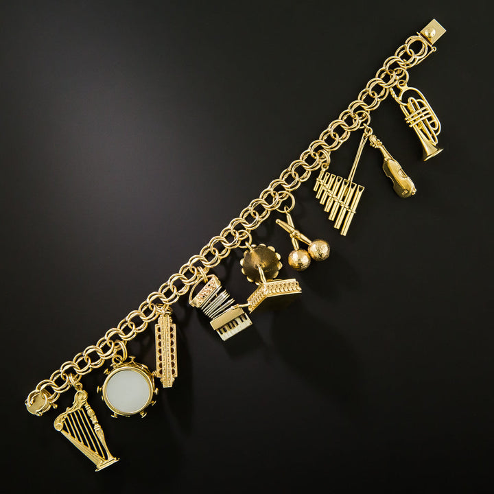 Mid-Century Musical Charm Bracelet