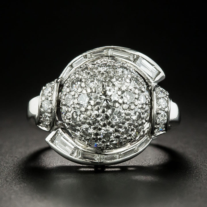 Mid-Century Pavé Diamond Ring