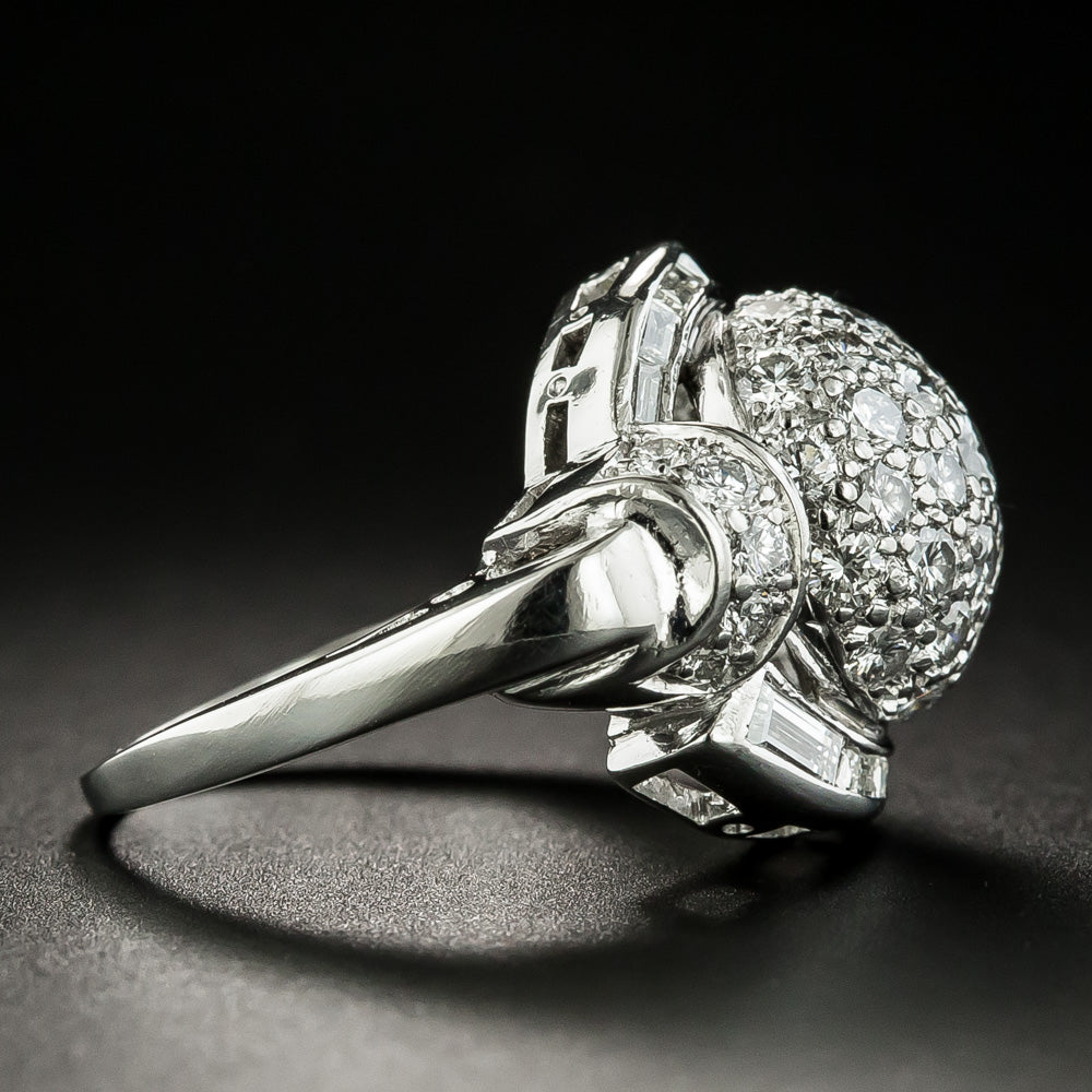 Mid-Century Pavé Diamond Ring - 2