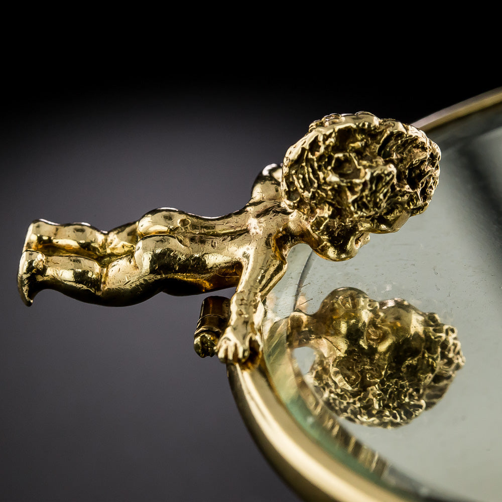 Ruser Cherub Hand Mirror/Trinket Tray - 7