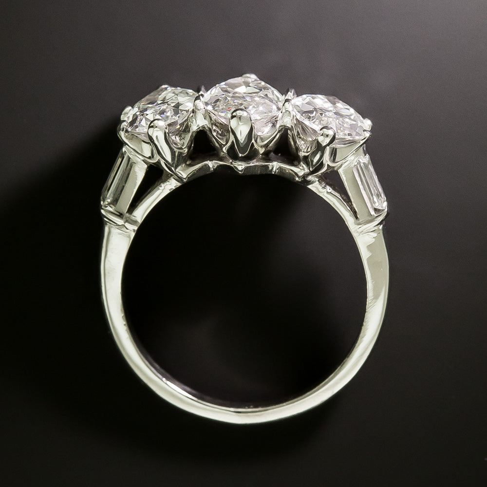 Mid-Century Three-Stone Marquise Diamond Ring  - 5