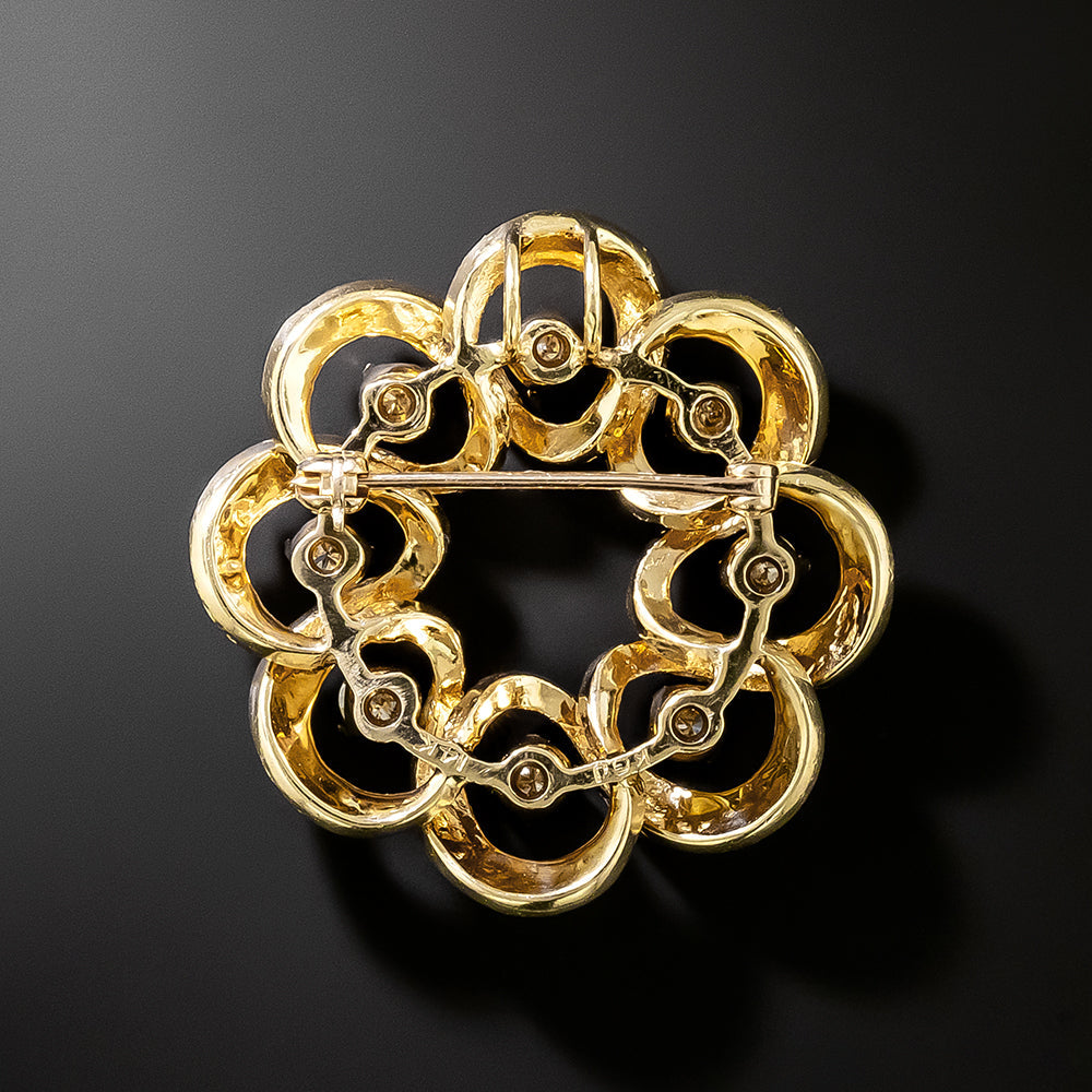Mid-Century Victorian Retrospective Diamond and Pearl Pendant/Brooch - 3