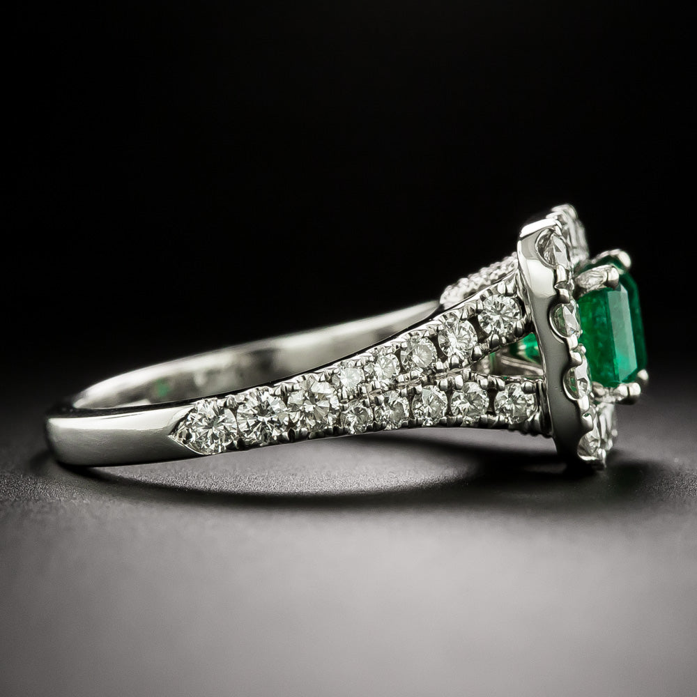 Neil Lane Estate Emerald and Diamond Ring - GIA F1 - 3
