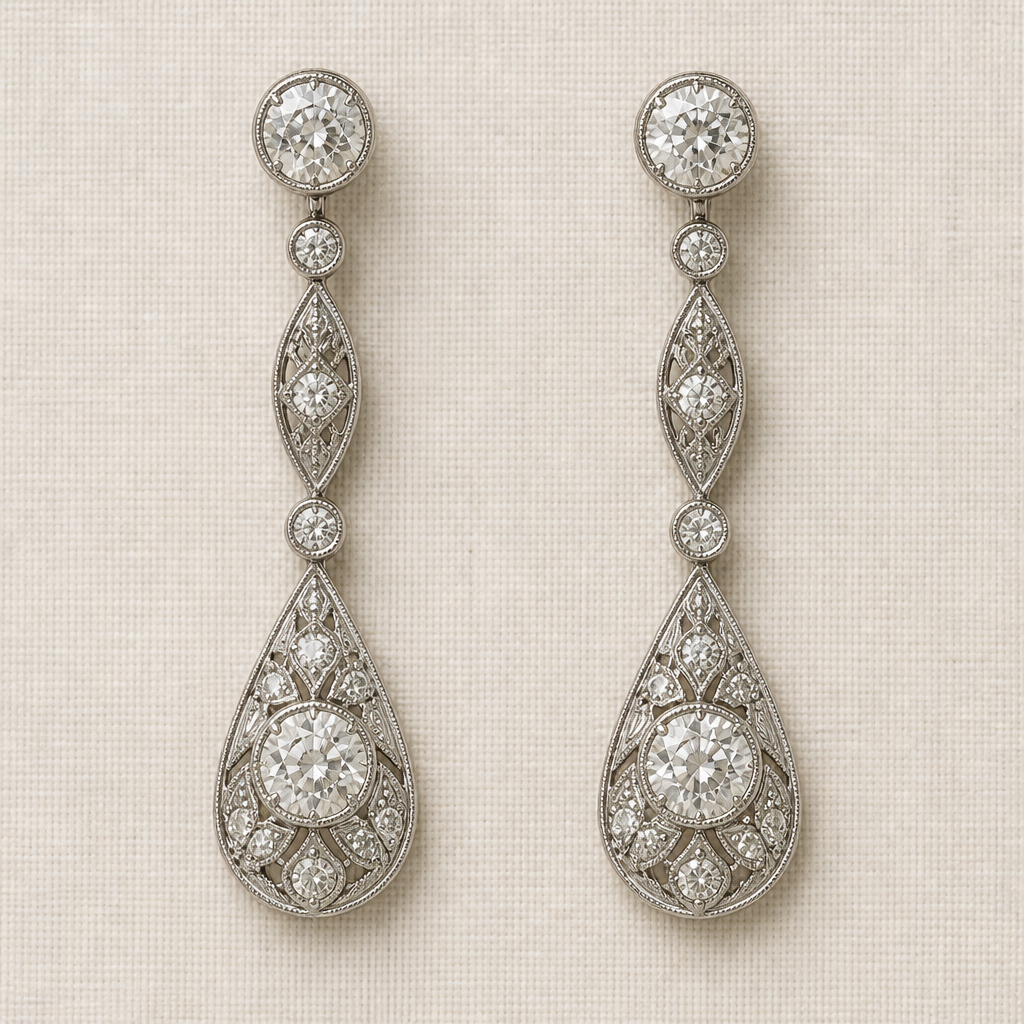 Seed Pearl Cluster Earrings