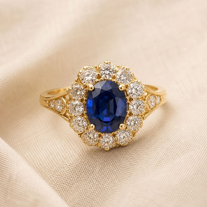 Victorian Sapphire and Diamond Ring
