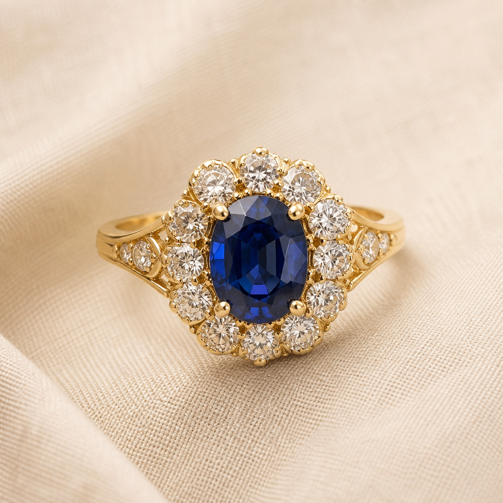 Retro Citrine Cocktail Ring