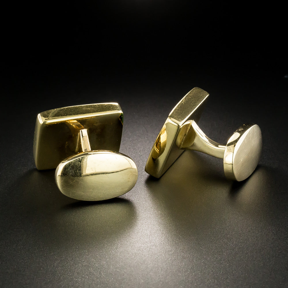 Onyx and Malachite Checkerboard Cuff Links - 3