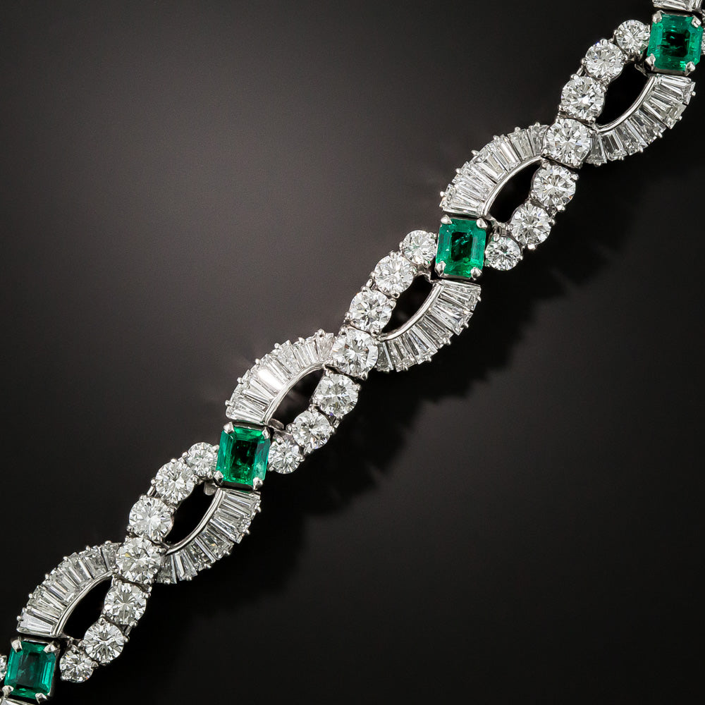 Oscar Heyman & Bros. Emerald and Diamond Bracelet - GIA F1 - 4
