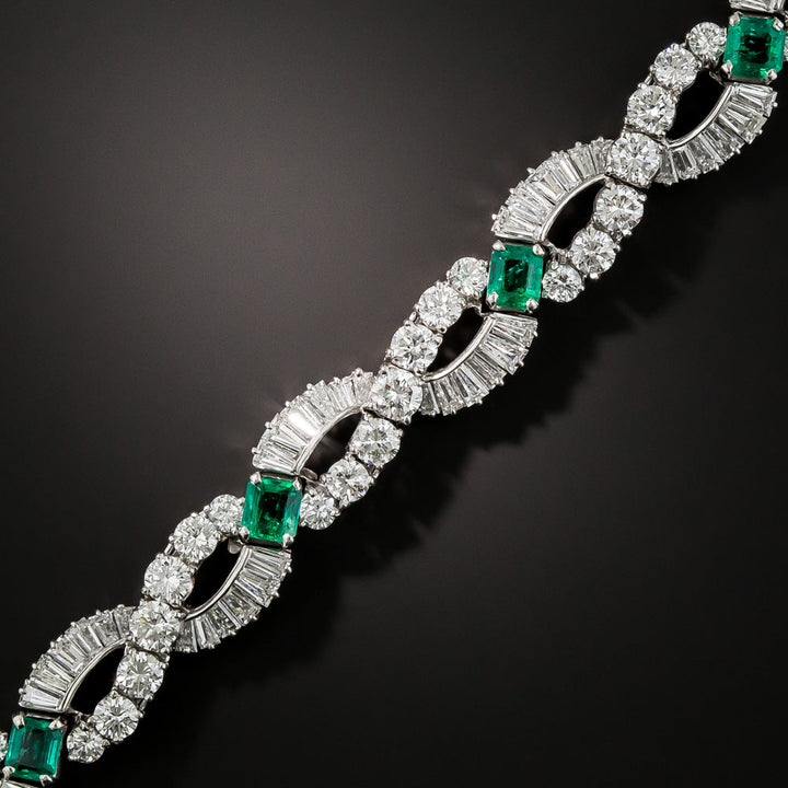 Oscar Heyman & Bros. Emerald and Diamond Bracelet - GIA F1