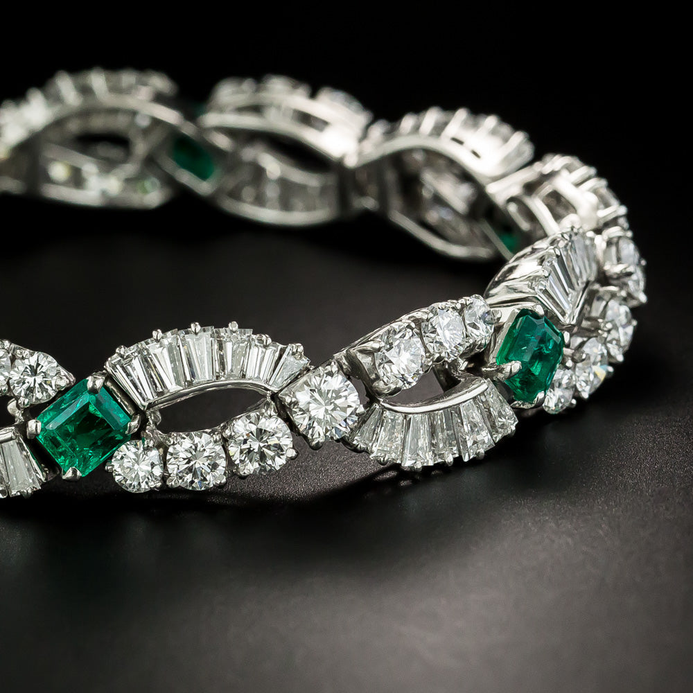 Oscar Heyman & Bros. Emerald and Diamond Bracelet - GIA F1 - 5