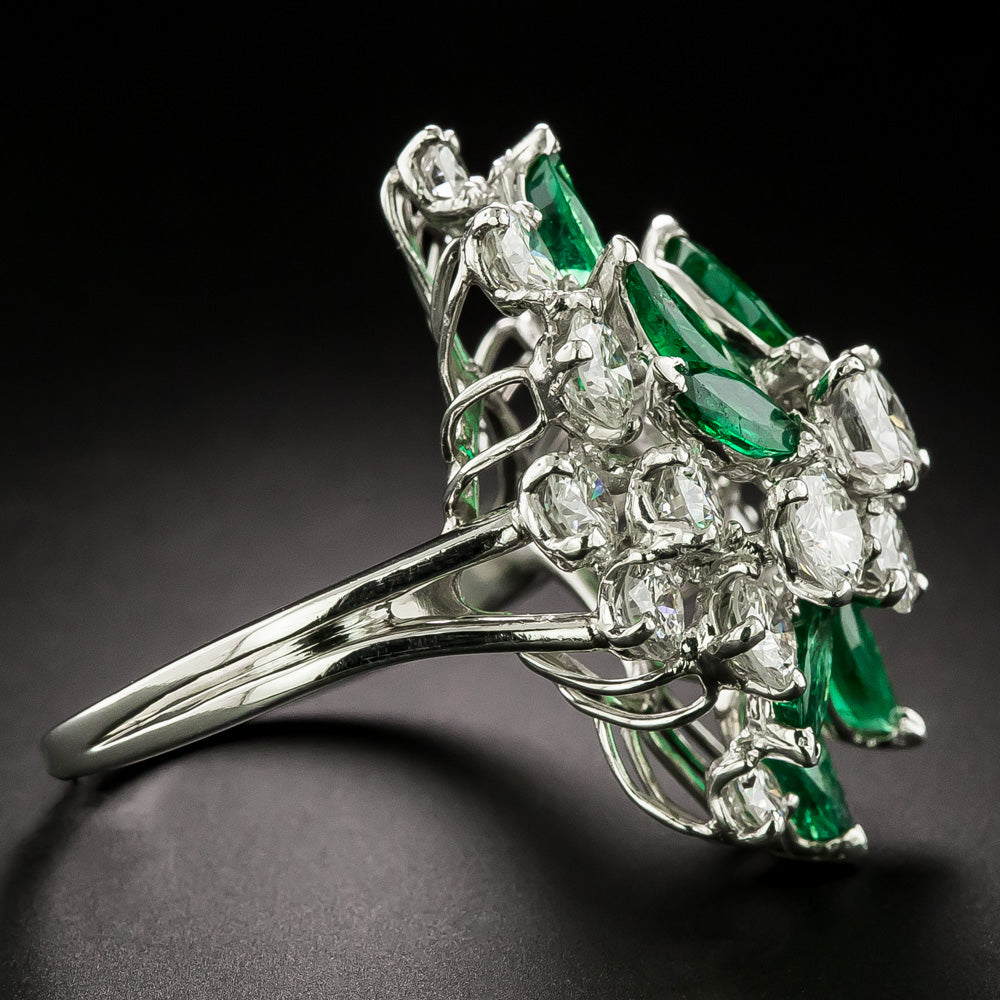 Oscar Heyman Diamond and Emerald Ring - 5
