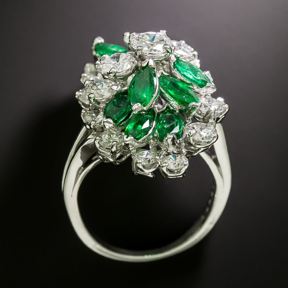 Oscar Heyman Diamond and Emerald Ring - 6