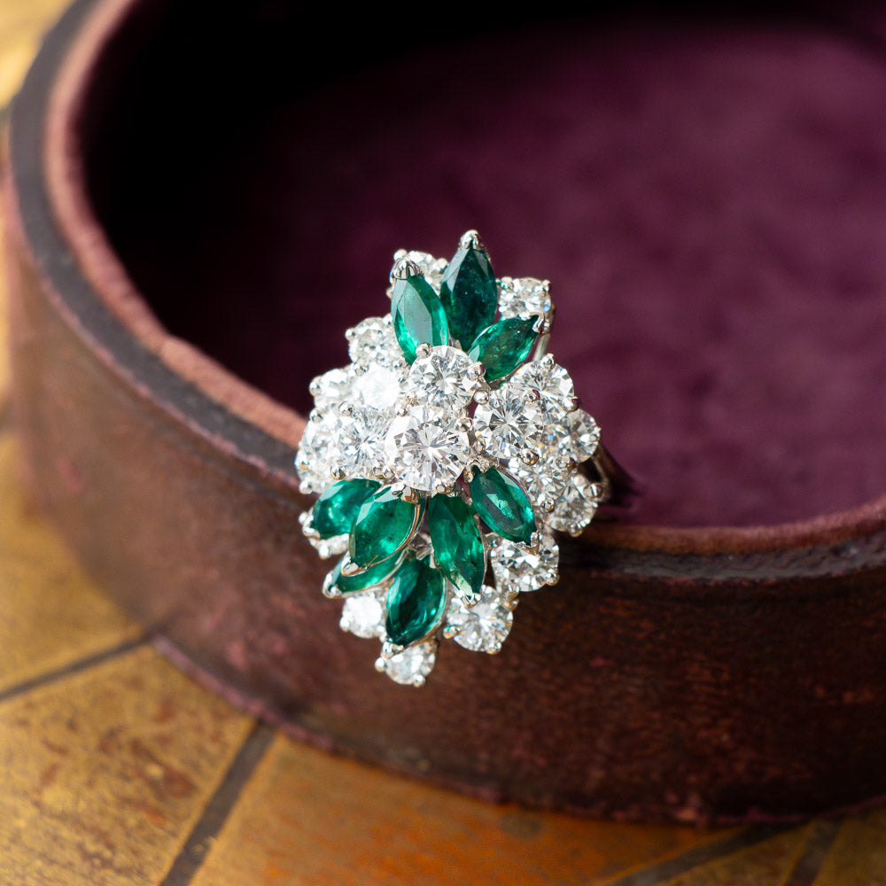 Oscar Heyman Diamond and Emerald Ring - 9
