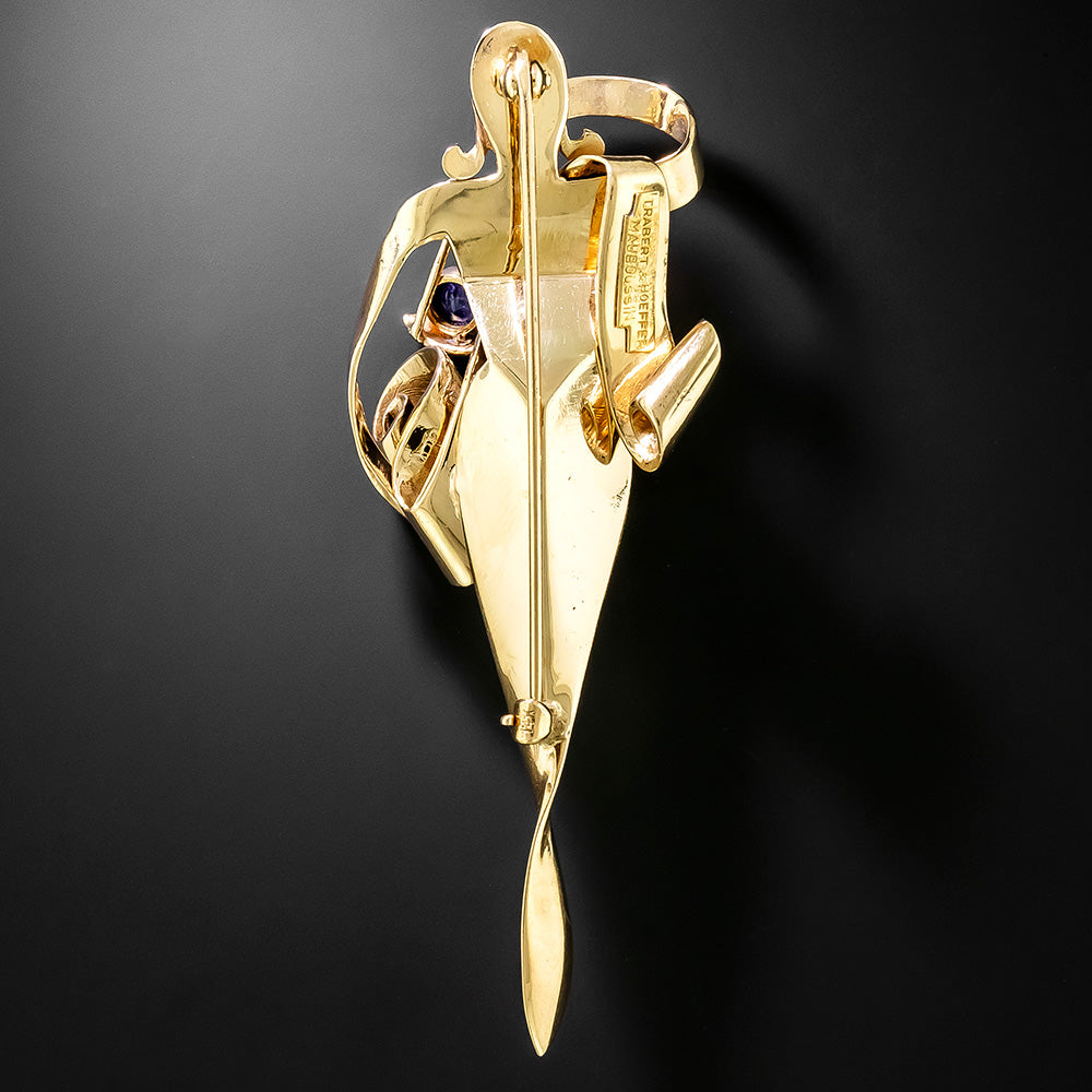 Retro 14K Libra Brooch by Trabert & Hoeffer Mauboussin - 3