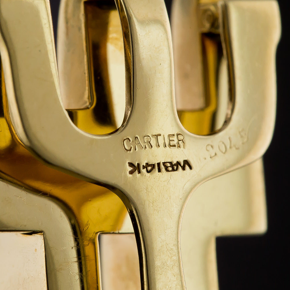Retro 14K Trident Dress Clips by Cartier - 4